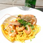 Spaghetti aglio, olio, peperoncino e gamberi